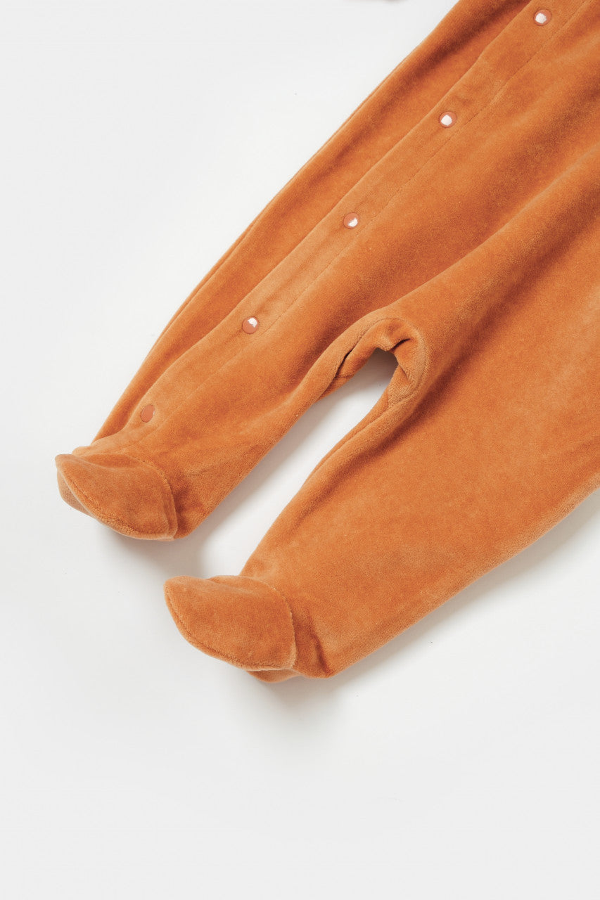 Salopeta Elefant cu maneca lunga si gluga din 80%bumbac organic si 20% poliester - , BabyCosy